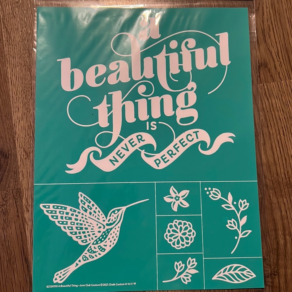 A Beautiful Thing Chalk Couture Transfer Size B